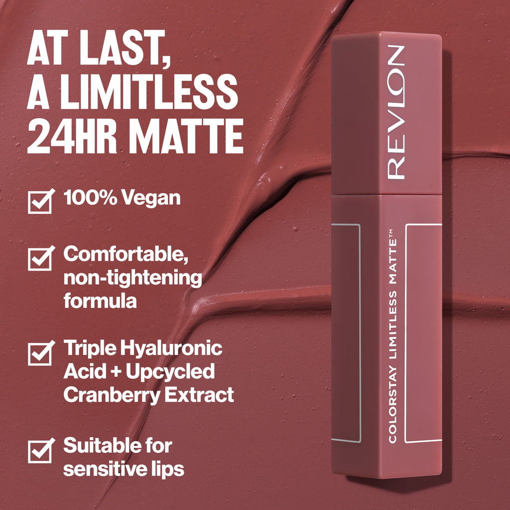 Revlon ColorStay Limitless Matte Liquid Lipstick, 24HR Wear, 004 Model Behavior, 0.17 fl oz