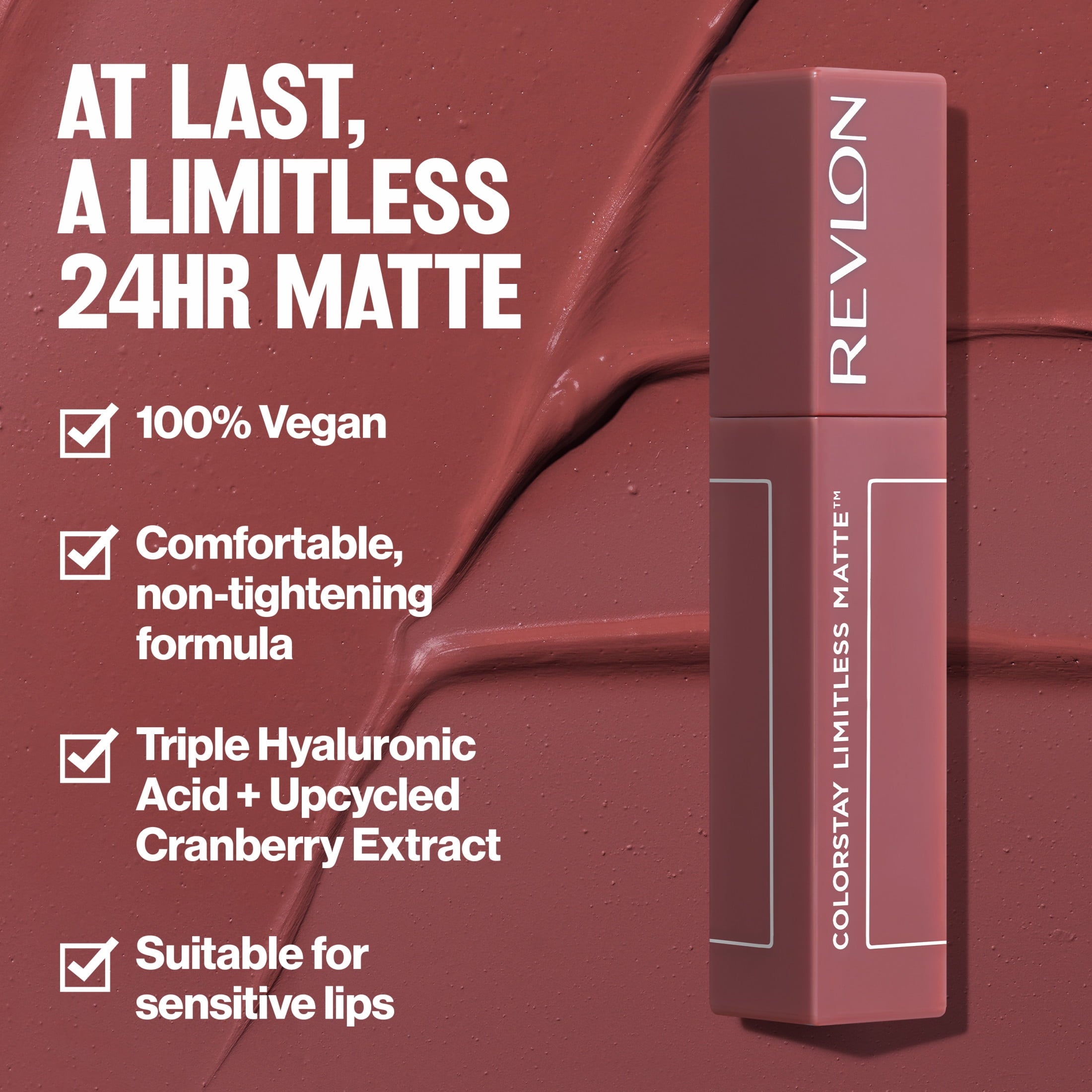 Revlon ColorStay Limitless Matte Liquid Lipstick, 24HR Wear, 004 Model Behavior, 0.17 fl oz
