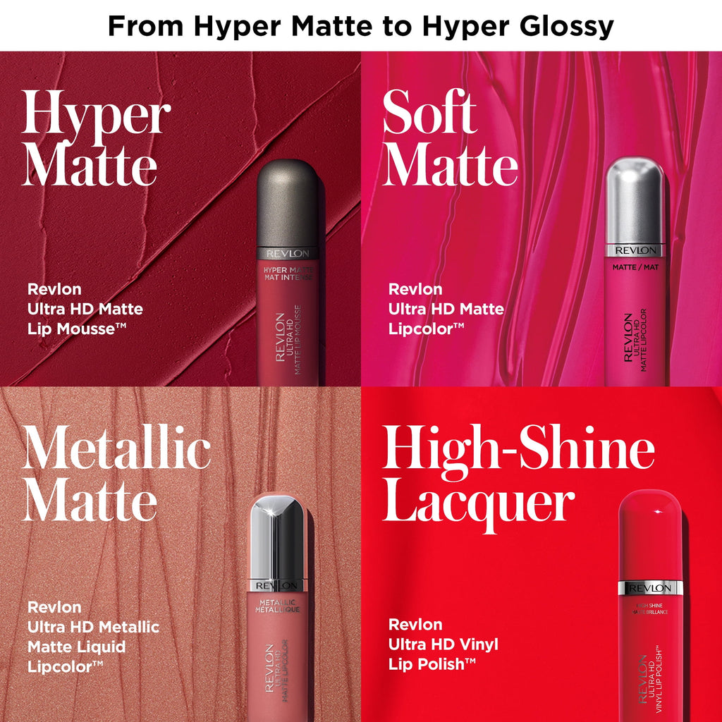 Revlon Ultra HD Matte Lip Mousse, Crimson Sky (820), 0.2 fl oz