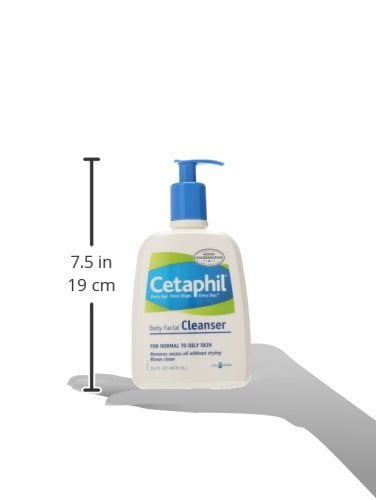 Cetaphil Daily Facial Cleanser Normal to Oily Skin, 16 oz (Pack of 2)