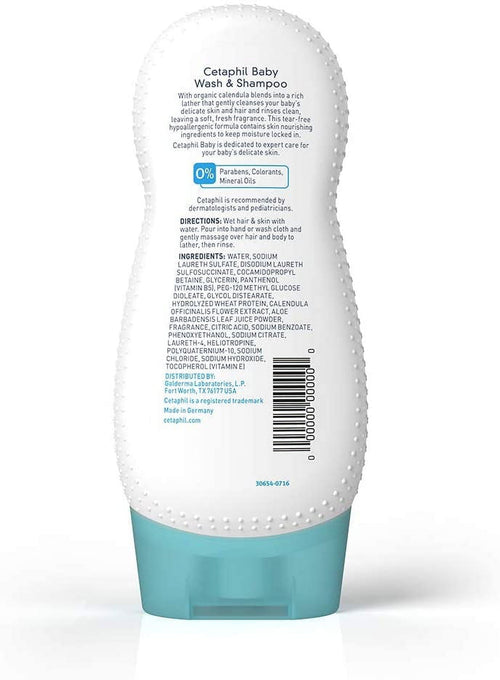 Cetaphil Baby Wash & Shampoo, Calendula, 7.8 fl oz