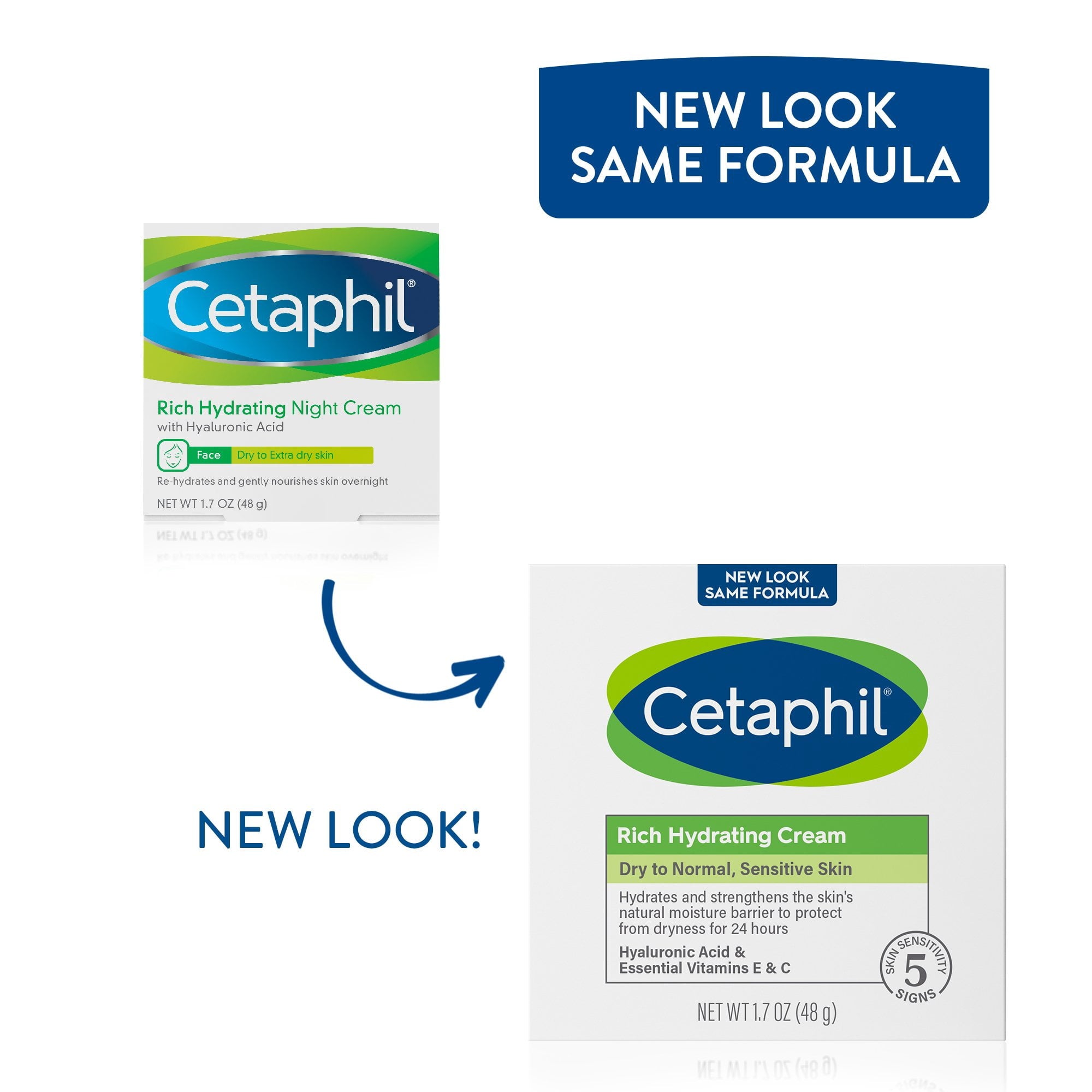 Cetaphil Rich Hydrating Night Cream - 1.7 oz (Packaging May Vary)