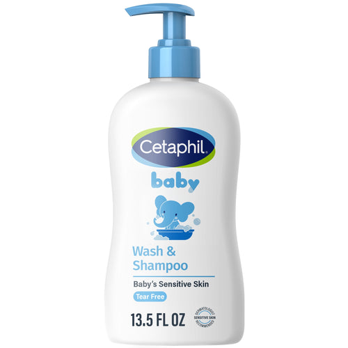 (2 pack) Cetaphil Baby Moisturizing Shampoo and Body Wash with Aloe Vera and Natural Calendula, 13.5 fl oz