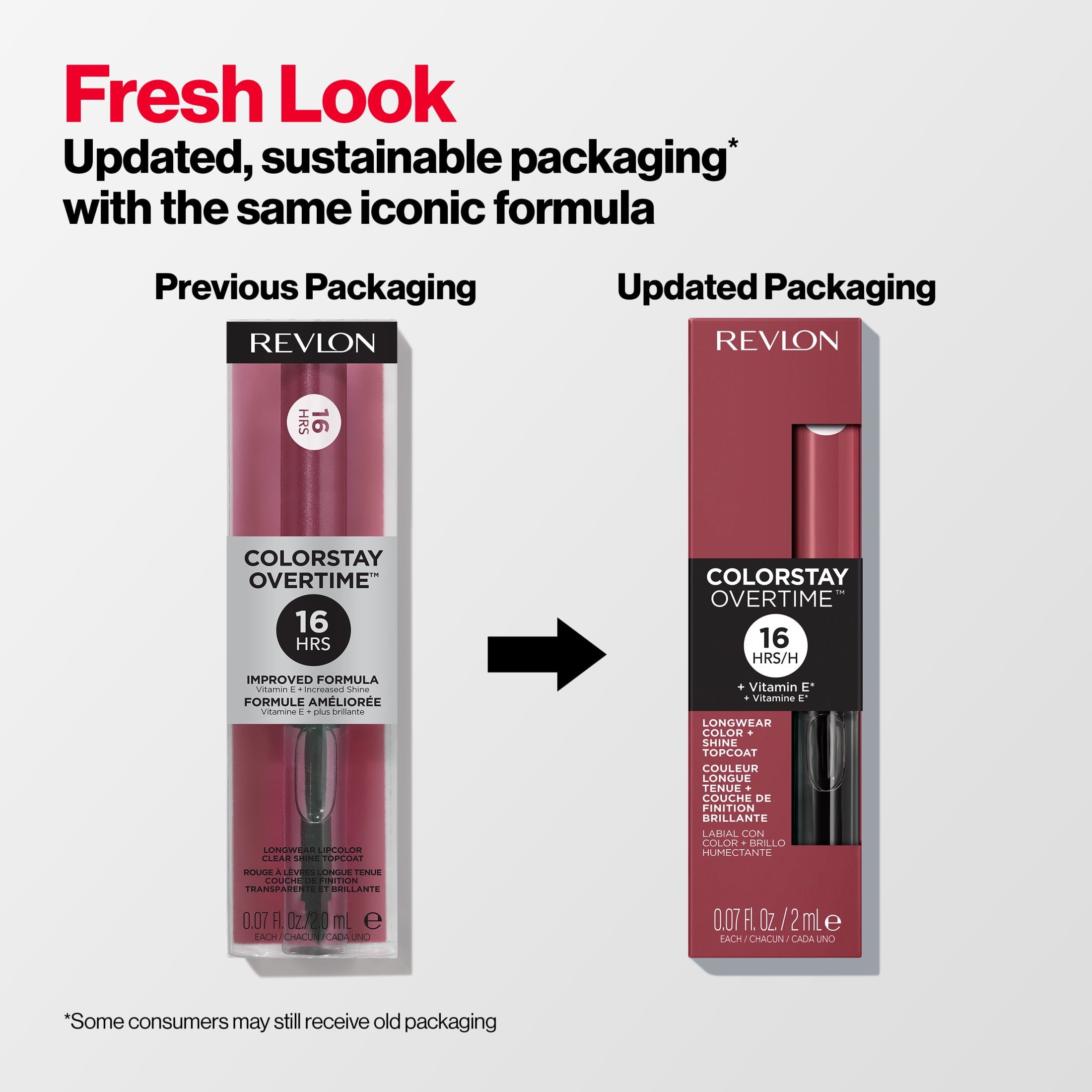Revlon ColorStay Overtime Longwearing Gloss Lipstick with Vitamin E, 005 Infinite Raspberry, 0.07 fl oz