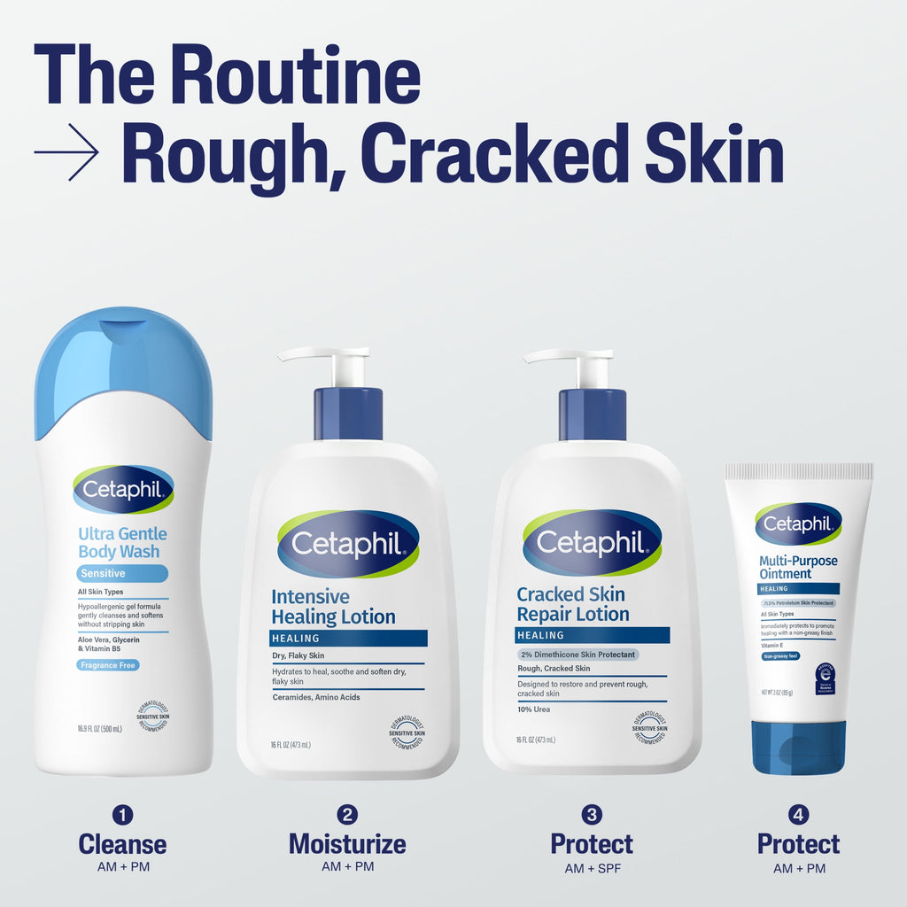 Cetaphil Skin Repair Lotion for Very Rough Cracked Skin, Unscented, 16 fl oz