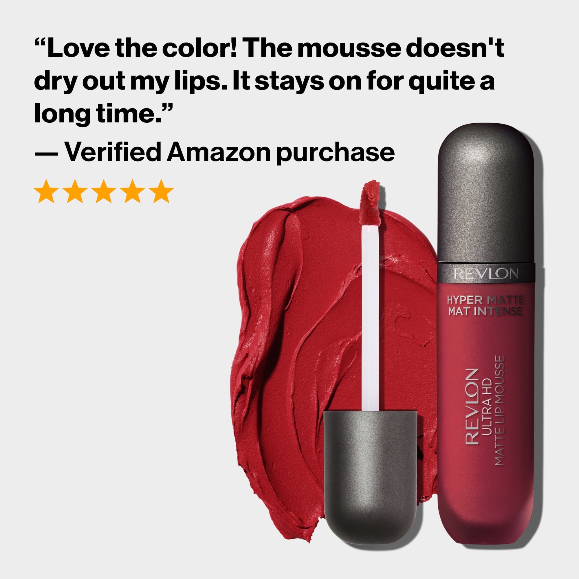 Revlon Ultra HD Matte Lip Mousse, Dusty Rose (800), 0.2 fl oz