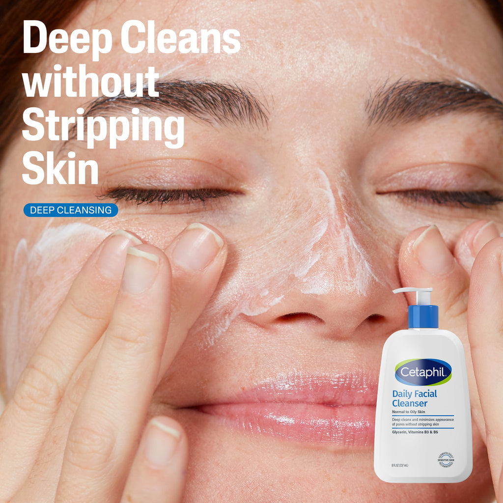 Cetaphil Healthy Skin Essentials Kit, Daily Facial Cleanser & Moisturizing Lotion, 2 Piece Kit