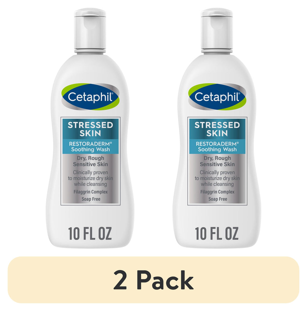 (2 pack) Cetaphil Restoraderm Soothing Body Wash, National Eczema Association Endorsed, 10 oz