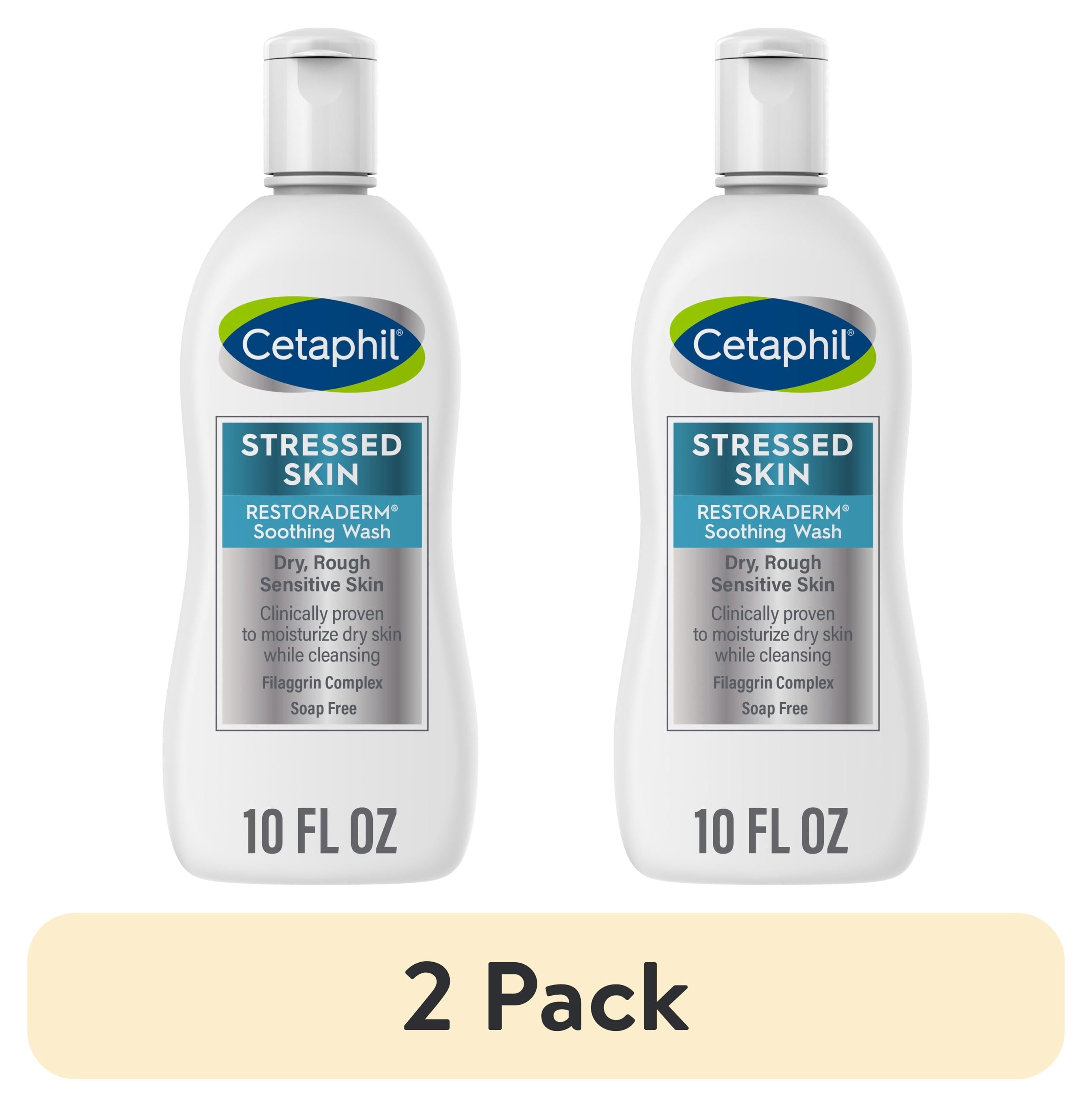 (2 pack) Cetaphil Restoraderm Soothing Body Wash, National Eczema Association Endorsed, 10 oz