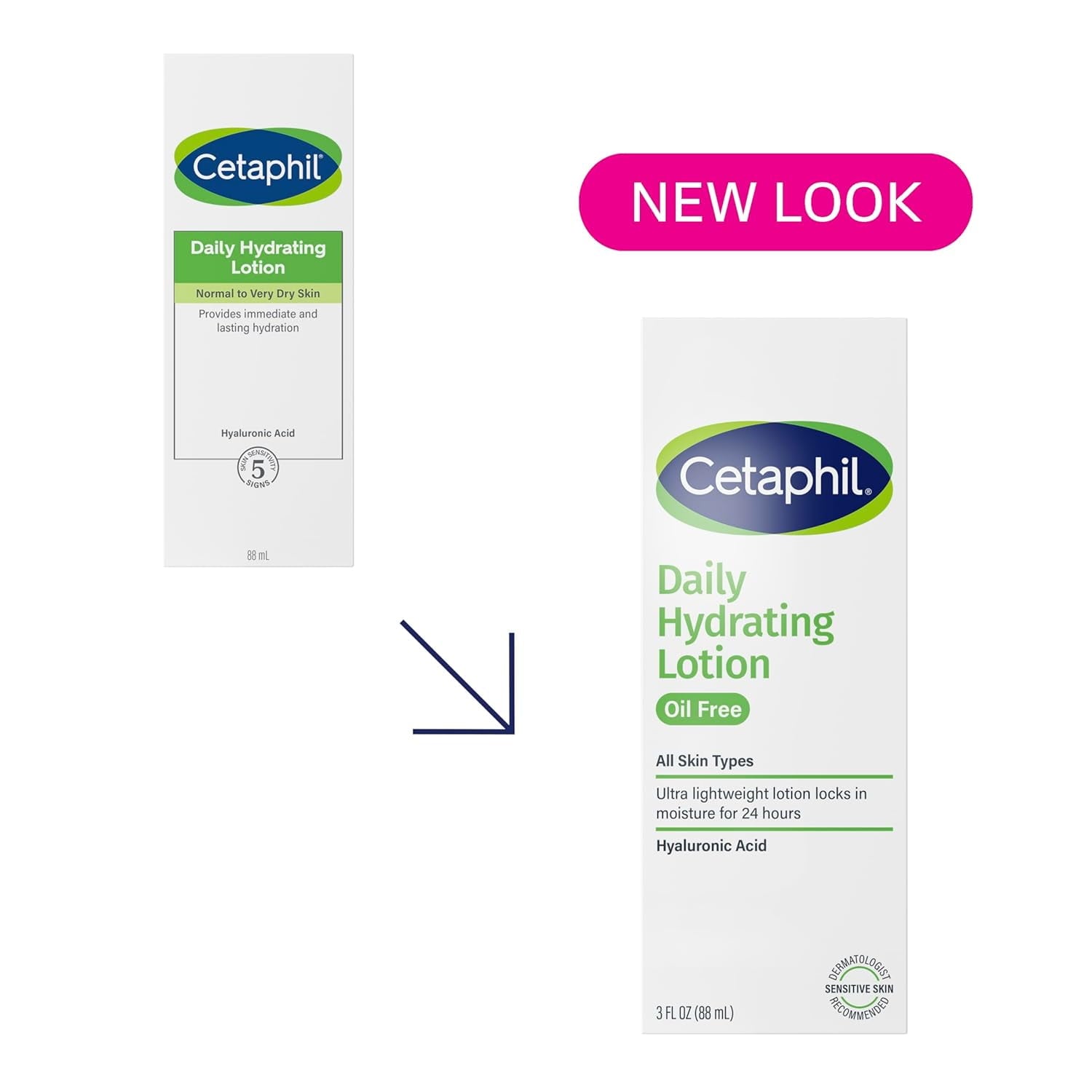 Cetaphil Daily Hydrating Lotion with Hyaluronic Acid, 3 Oz..