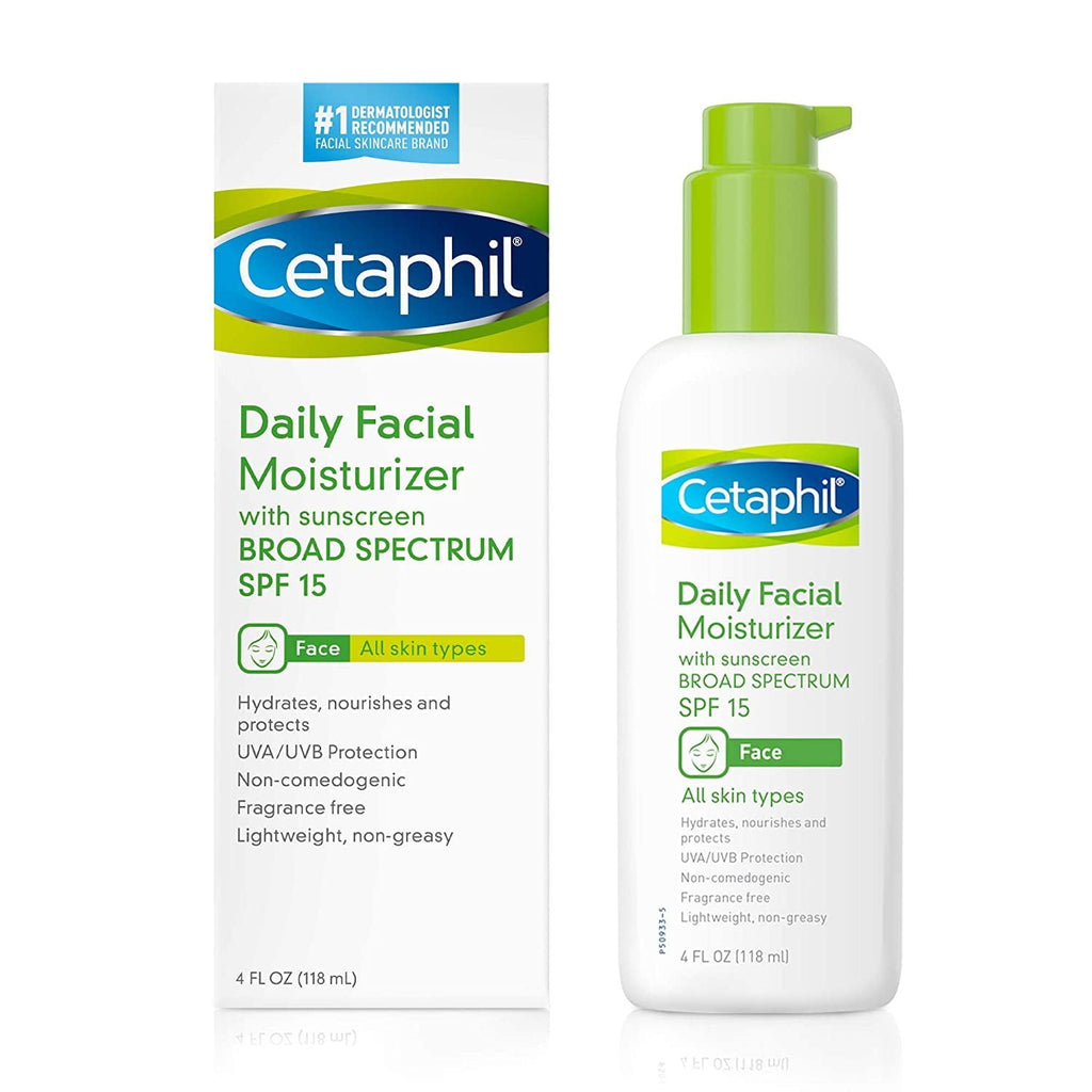 Cetaphil Daily Facial Moisturizer with Sunscreen Broad Spectrum SPF 15, 4 oz