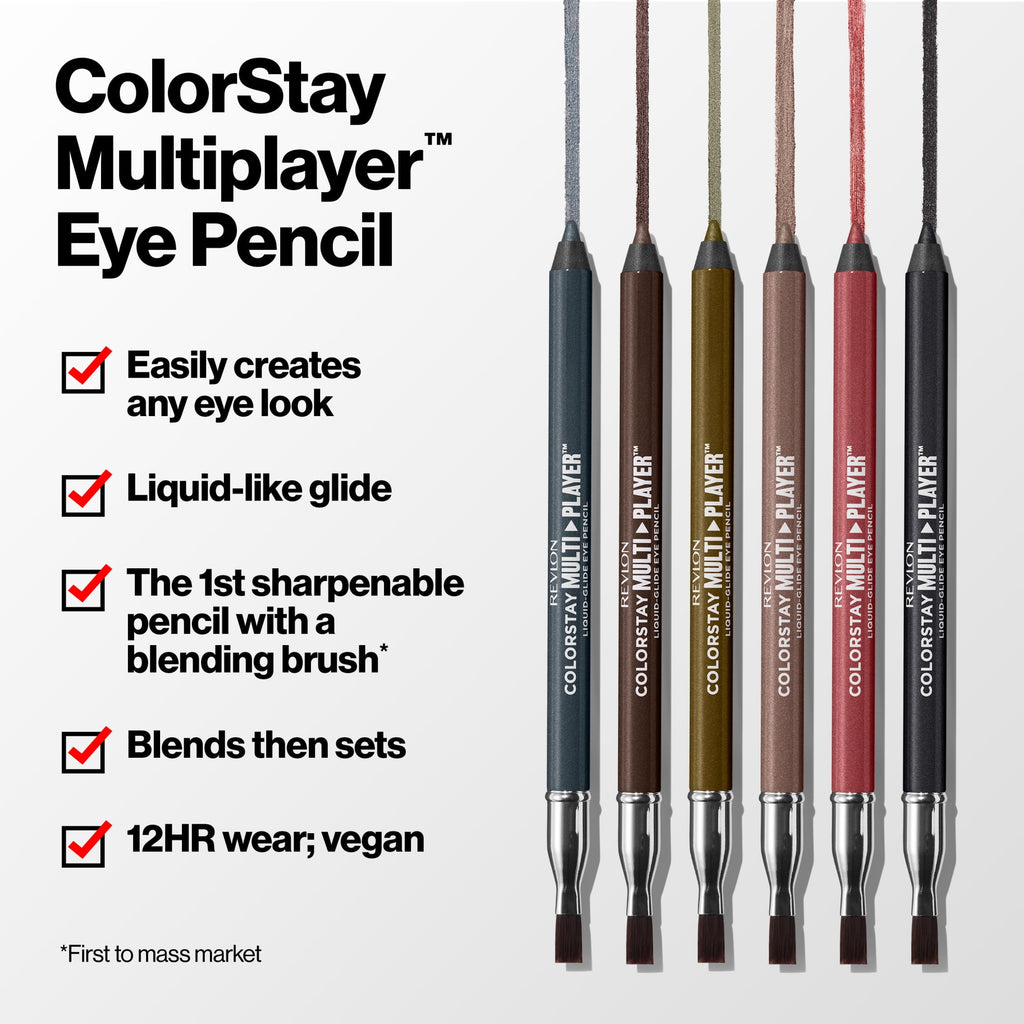 Revlon ColorStay Multiplayer Liquid-Glide Eye Pencil, Waterproof Eye Liner, 404 Under the Radar, 0.03 oz