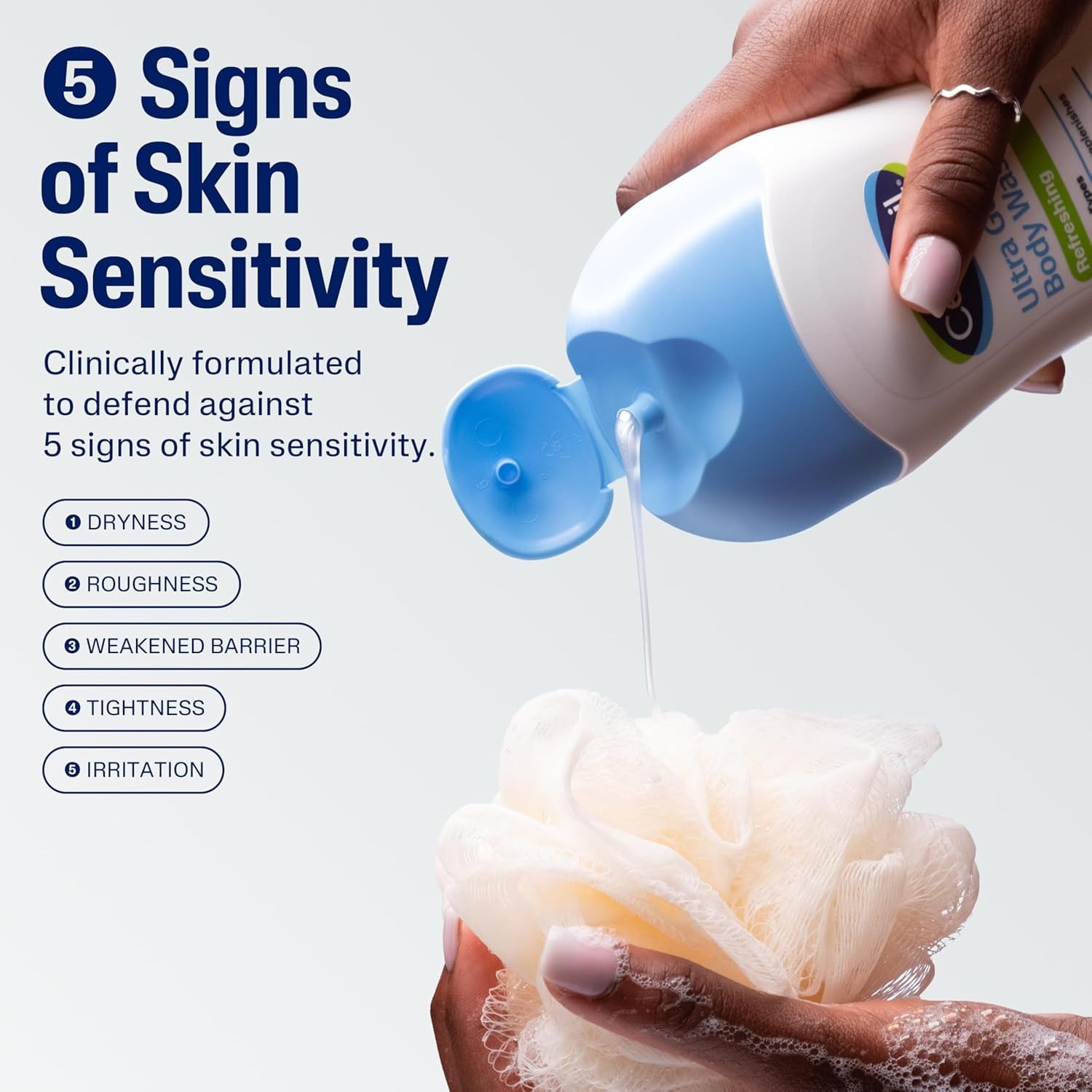 Cetaphil Ultra Gentle Body Wash Refreshing Scent, 16.9 Oz