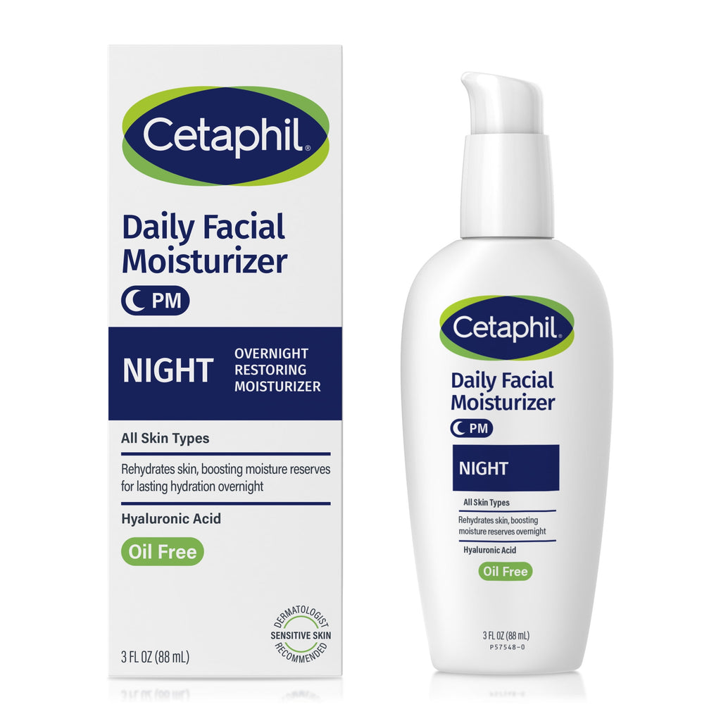 Cetaphil Daily Facial Moisturizer Oil Free for All Skins with Hyaluronic Acid, 3 fl oz