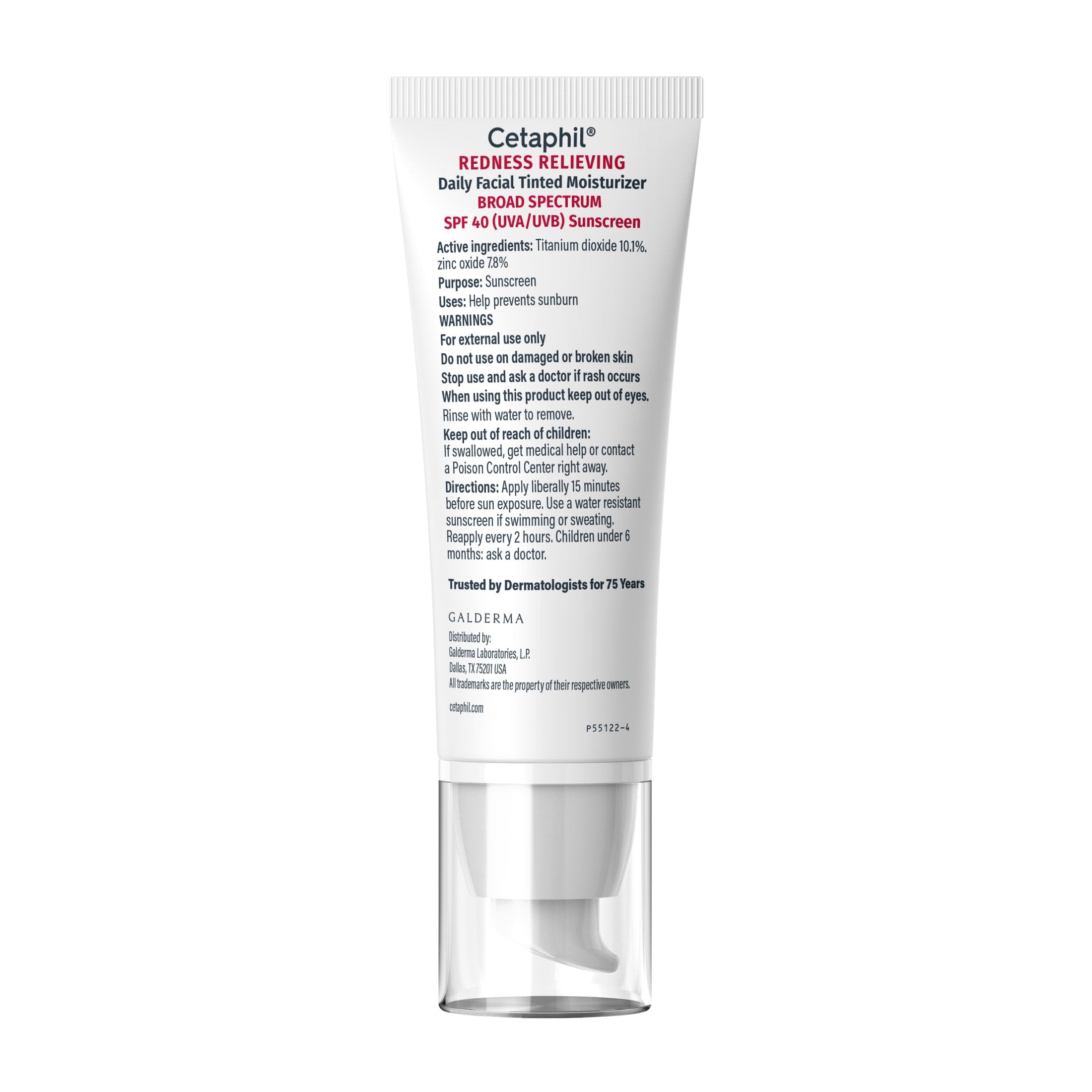 Cetaphil Redness Relieving Daily Facial Moisturizer SPF 40, Neutral Tint, 1.7 fl oz
