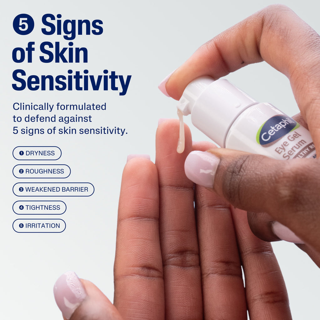 Cetaphil Healthy Renew Eye Gel Serum for Sensitive Skin with Purified Peptides, 0.5 oz