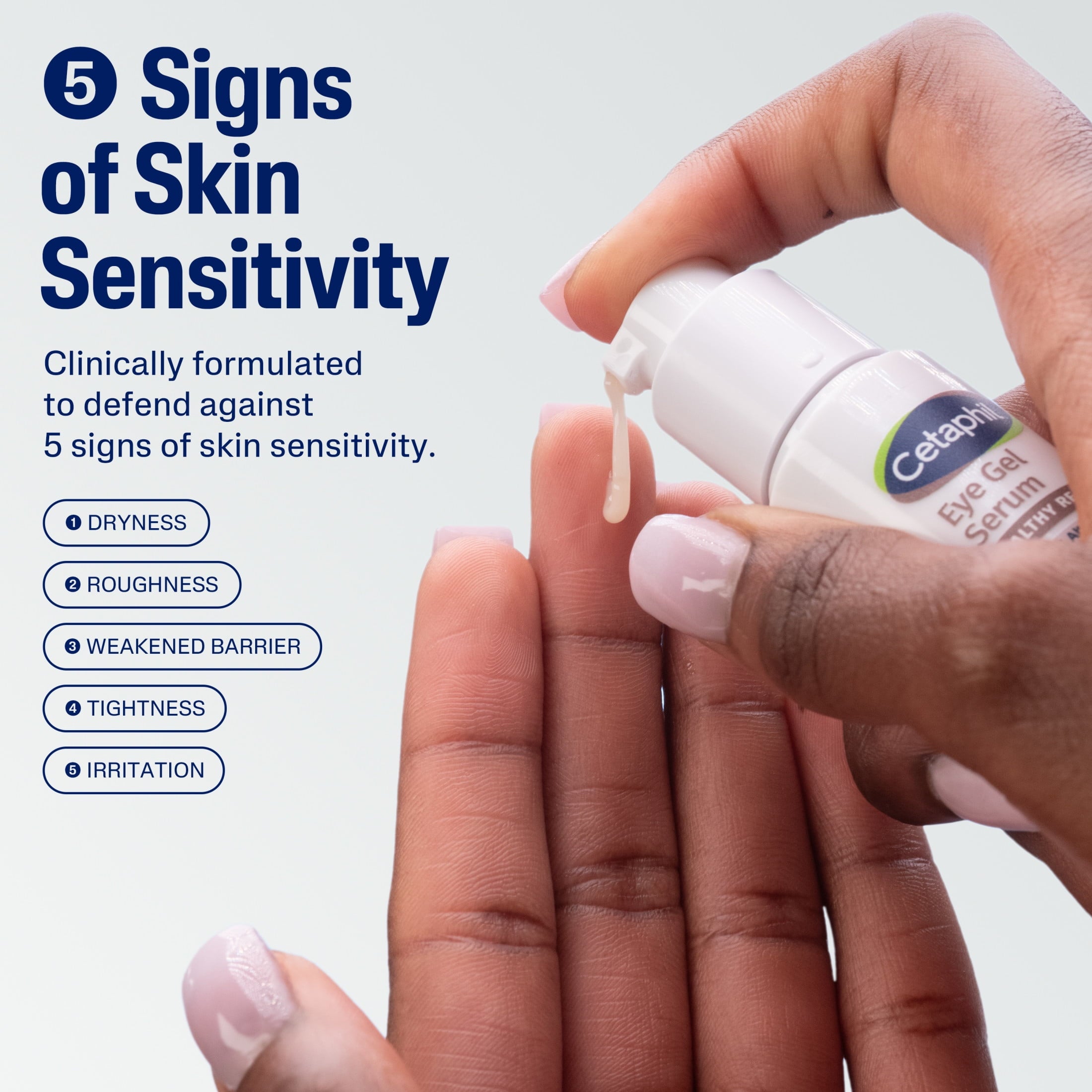 Cetaphil Healthy Renew Eye Gel Serum for Sensitive Skin with Purified Peptides, 0.5 oz