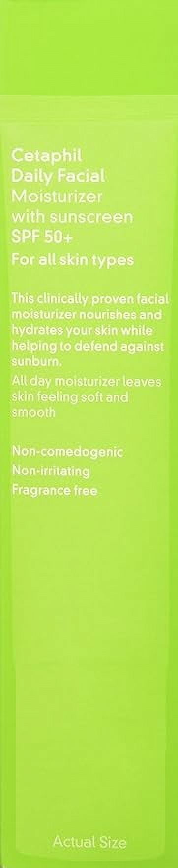 Cetaphil Daily Facial Moisturizer with sunscreen SPF 50+, 1.7 oz