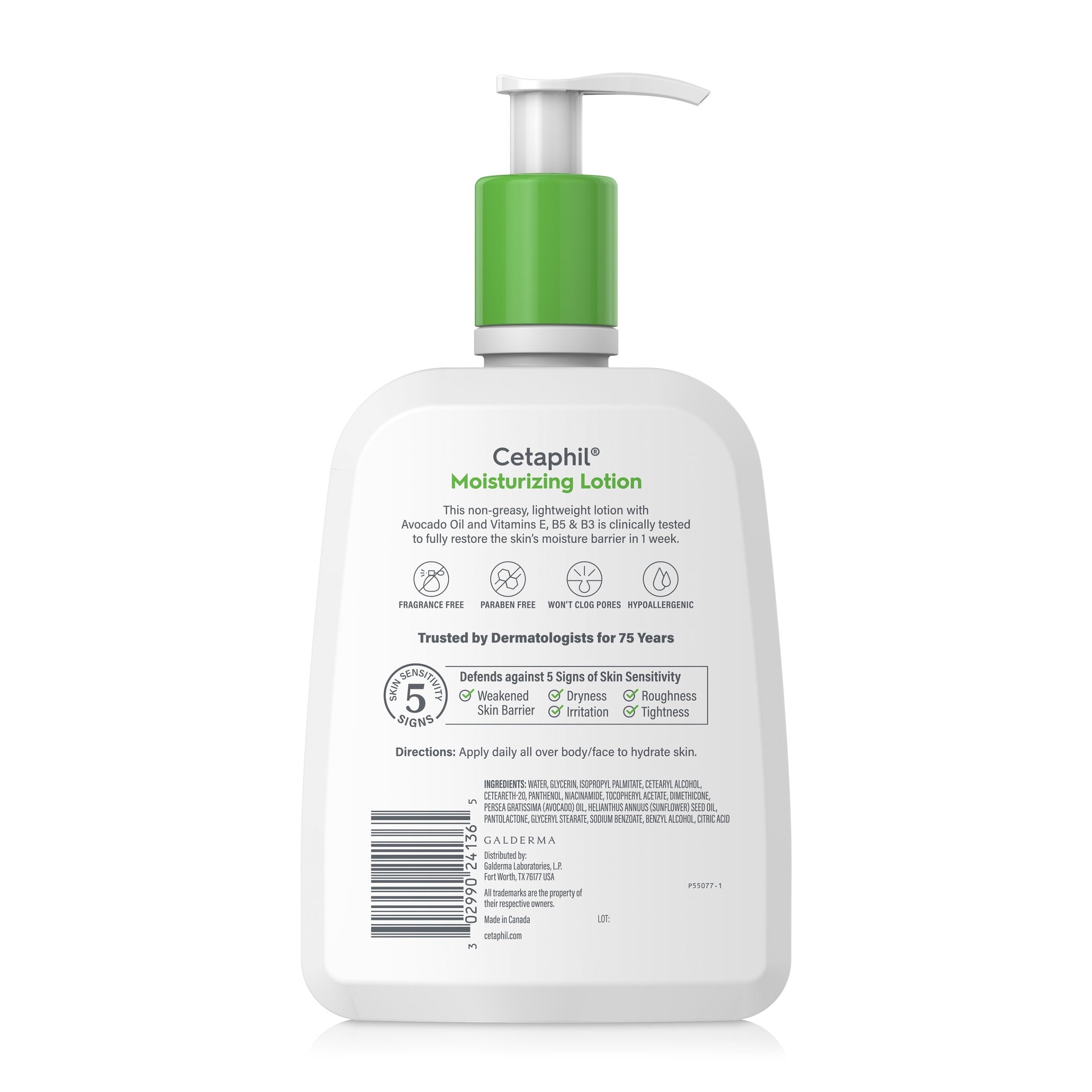 Cetaphil Moisturizing Lotion 16oz Pump Dry To Normal Skin (Pack of 3)