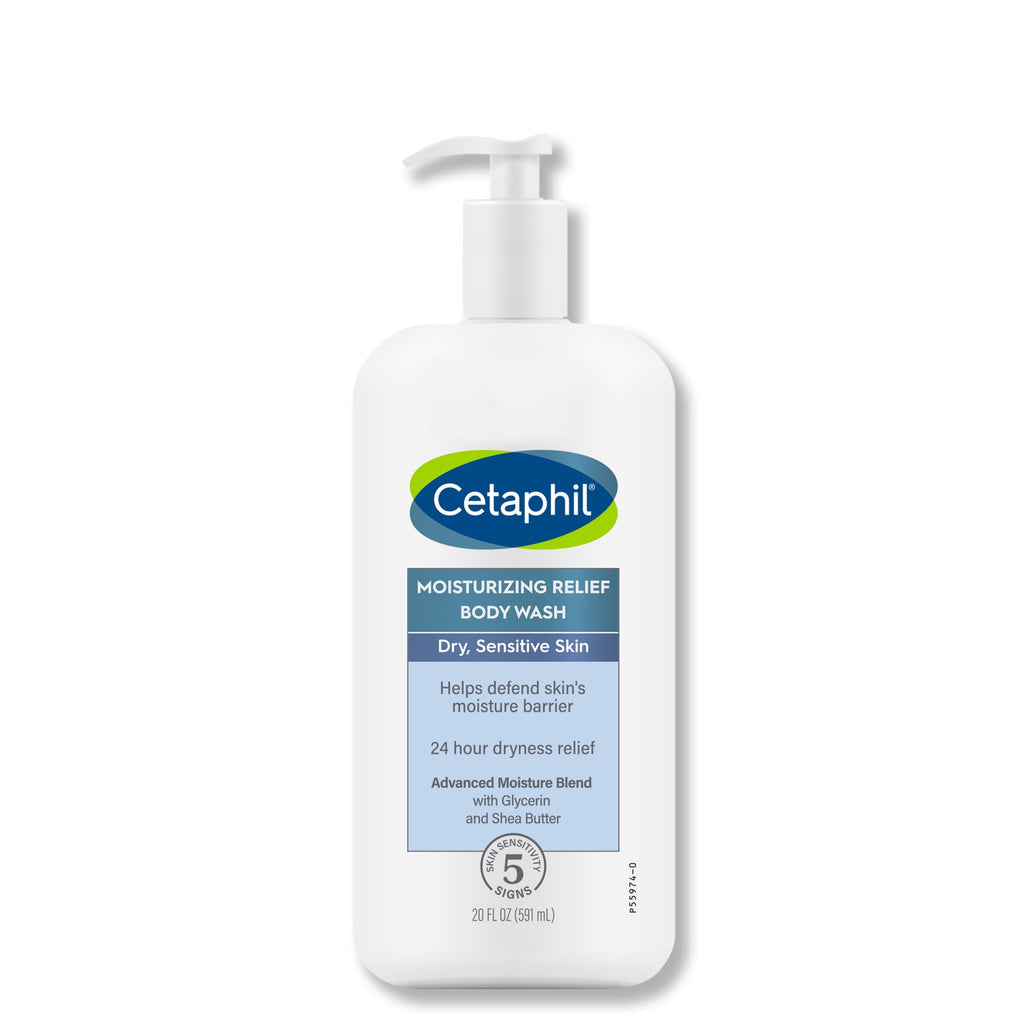 Cetaphil Daily Use Moisturizing Relief Body Wash, Unscented, 20 fl oz