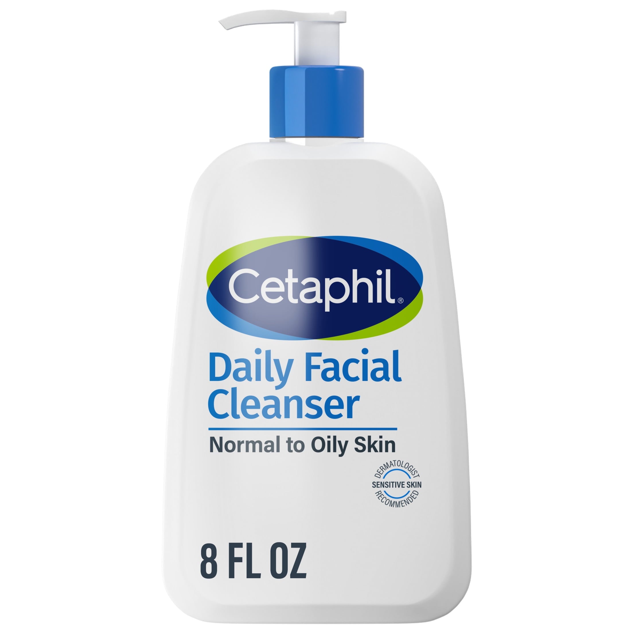 (2 pack) Cetaphil Daily Facial Cleanser Face Wash for Sensitive, Normal to Oily Skin, 8 fl oz