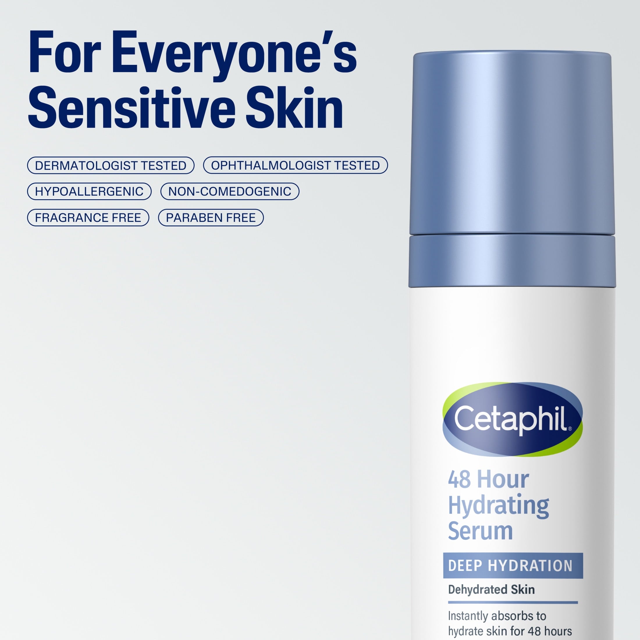 Cetaphil Deep Hydration Fragrance Free 48 Hour Activation Serum, 1 oz, Face Moisturizer