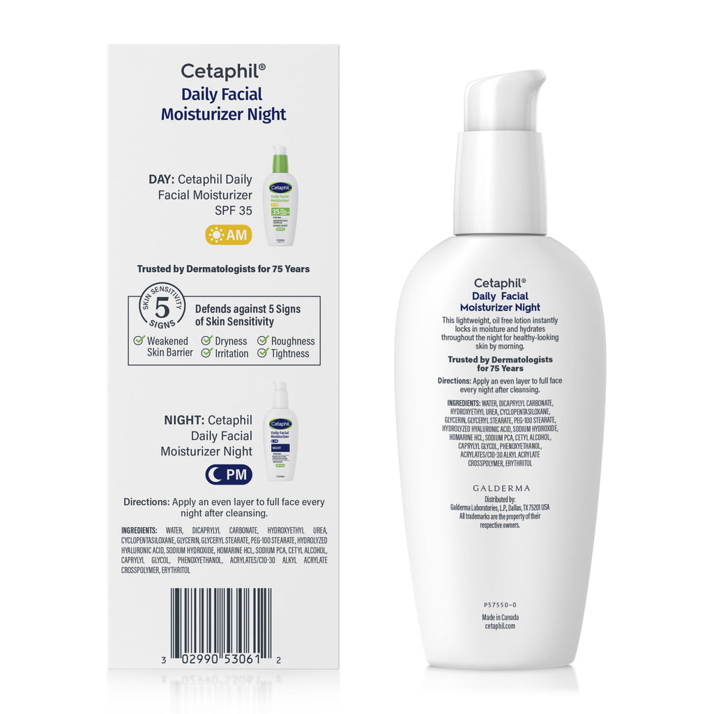 Cetaphil Daily Facial Moisturizer Oil Free for All Skins with Hyaluronic Acid, 3 fl oz