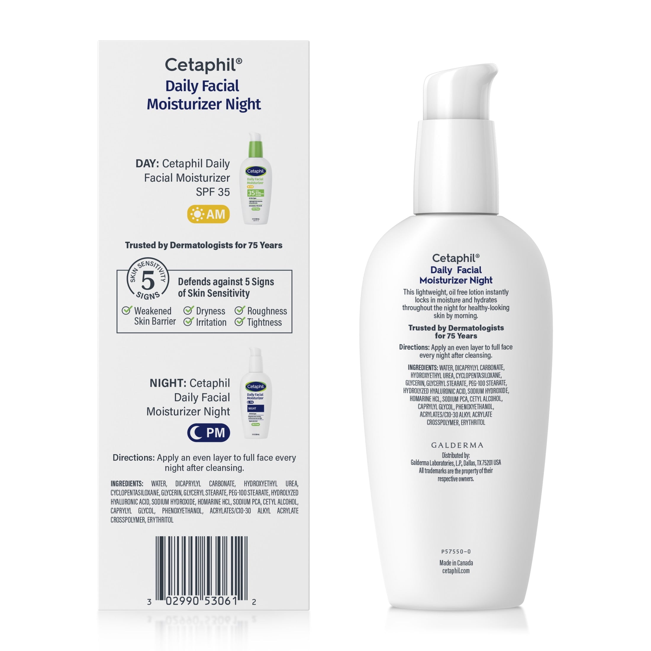 Cetaphil Daily Facial Moisturizer Oil Free for All Skins with Hyaluronic Acid, 3 fl oz