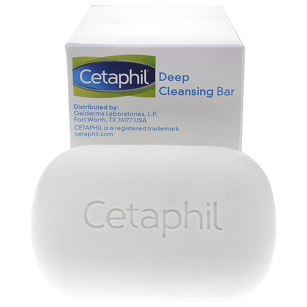 Cetaphil Deep Cleansing Bar, Body and Face, All Skin Types, 4.5 oz