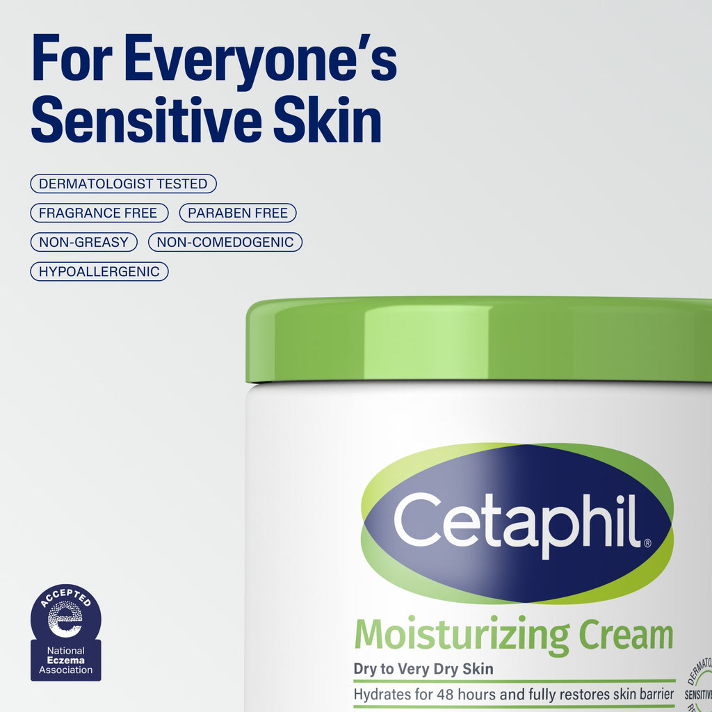 Cetaphil Travel Size Moisturizing Cream for Very Dry to Dry Skin, Unscented, 3 oz
