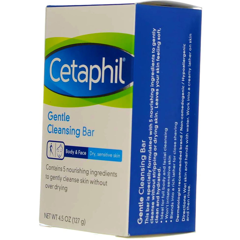 Cetaphil Gentle Cleansing Bar, 4.5 oz (1 Pack)