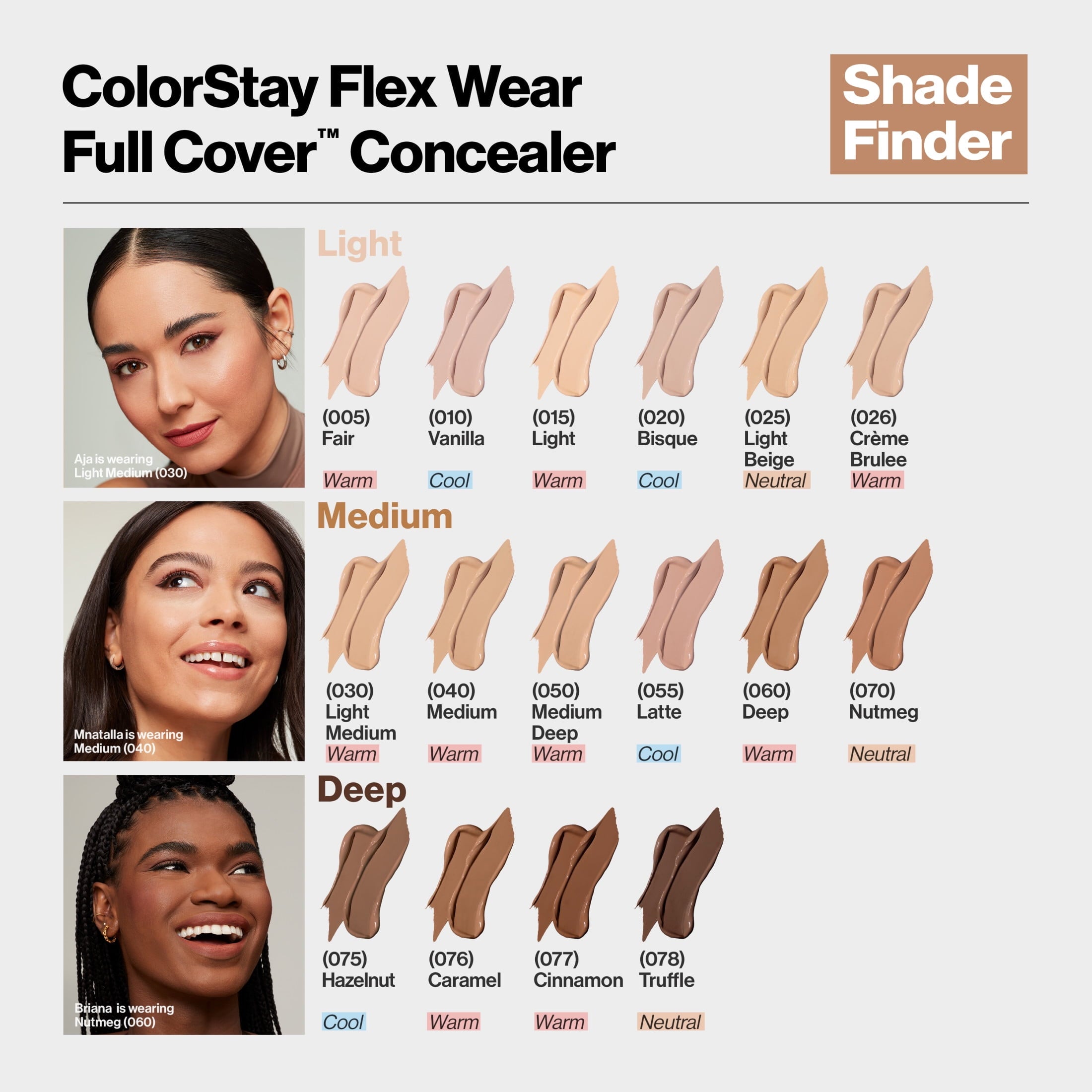 Revlon ColorStay Flex Wear Concealer, Full Coverage, 24HR Wear, 005 Fair, 0.34 fl oz