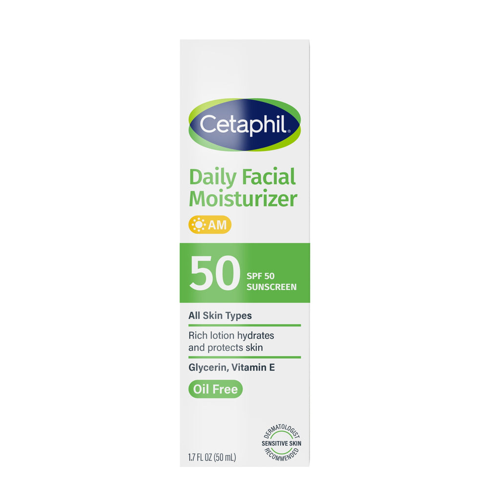 Cetaphil Daily Facial Moisturizer Lotion, Broad Spectrum SPF 50, 1.7 fl oz