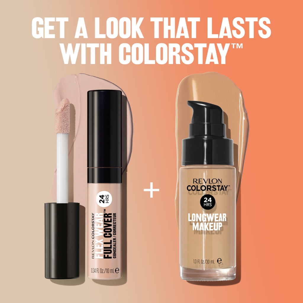 Revlon ColorStay Flex Wear Concealer, Full Coverage, 24HR Wear, 075 Hazelnut, 0.34 fl oz