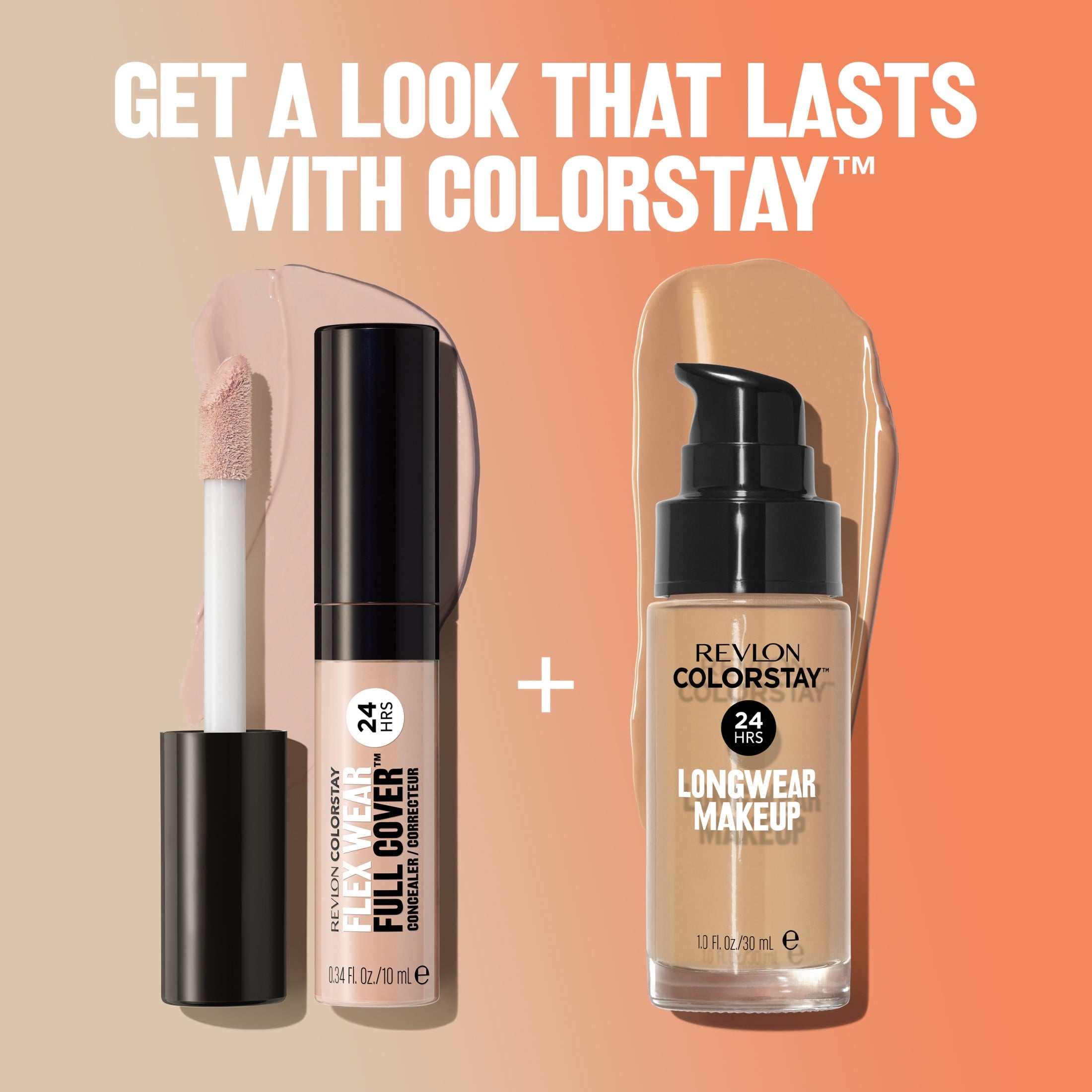 Revlon ColorStay Flex Wear Concealer, Full Coverage, 24HR Wear, 076 Caramel, 0.34 fl oz