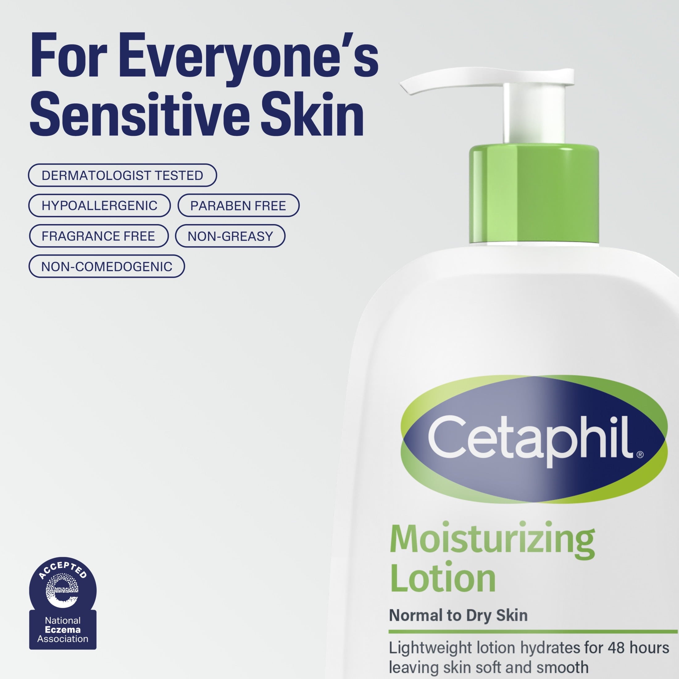 (2 pack) Cetaphil Moisturizing Lotion for Normal to Dry Skin, Hydrating Fragrance Free, 8 fl oz