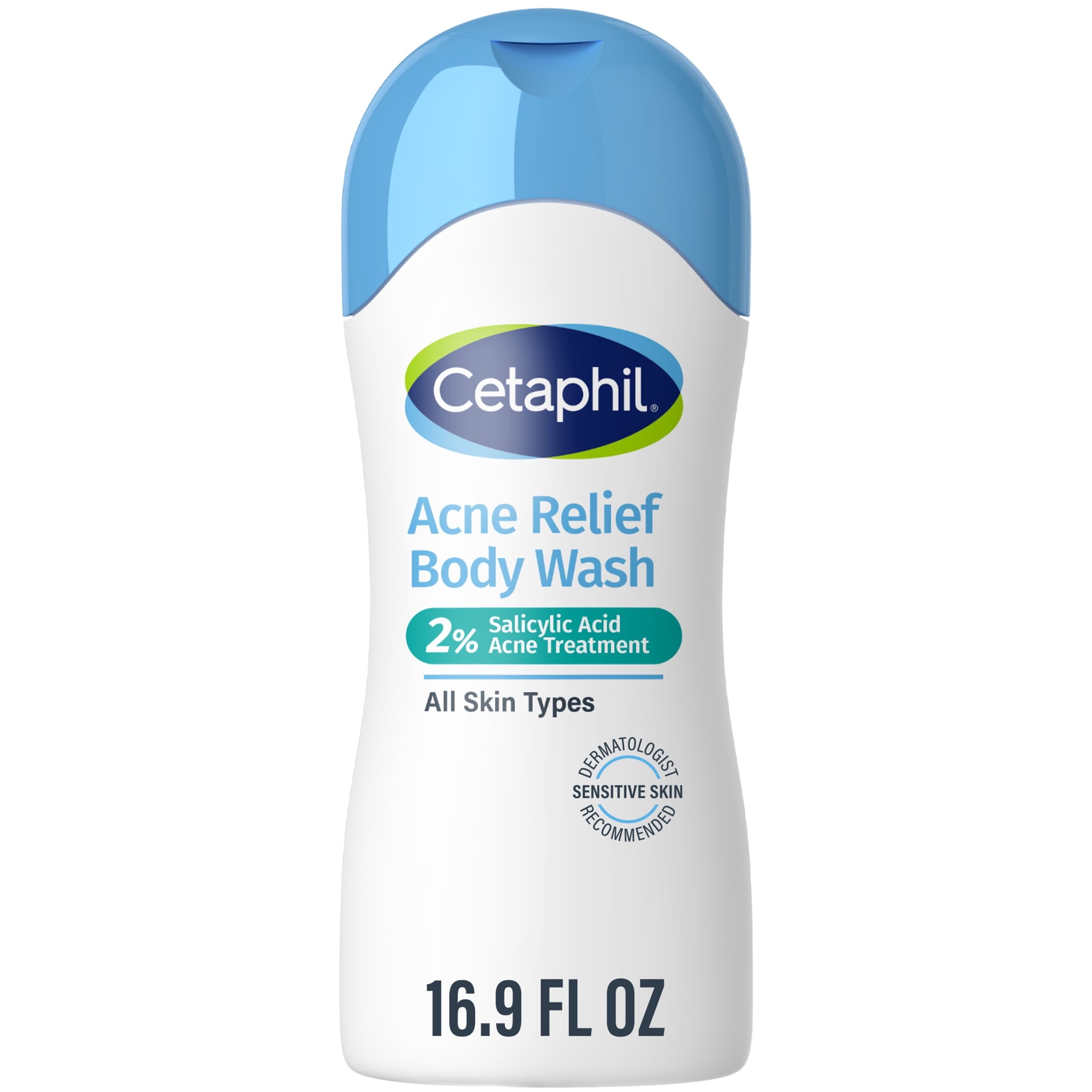 Cetaphil Daily Use Moisturizing Acne Relief Body Wash, 2% Salicylic Acid, Unscented, 16.9 fl oz