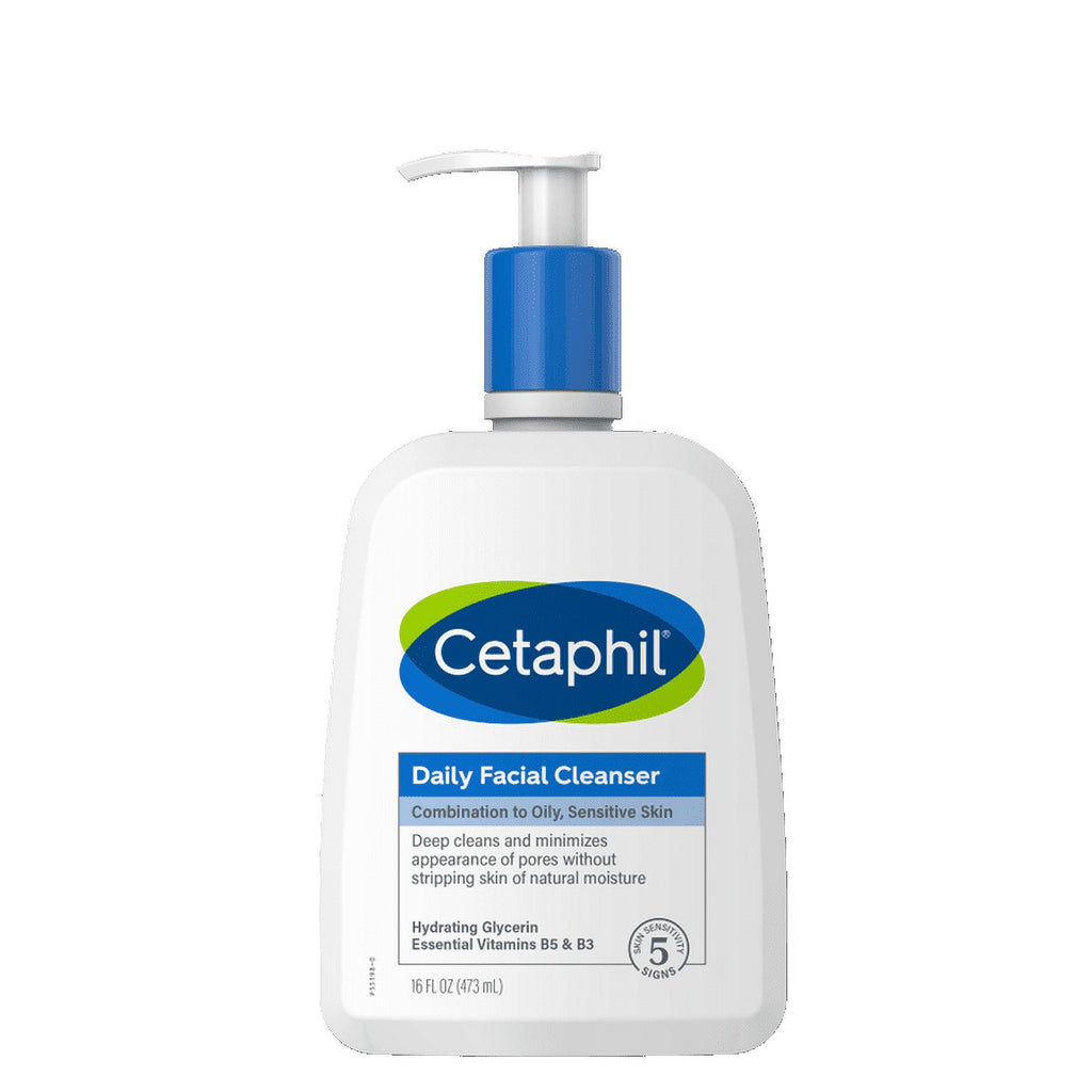 Cetaphil Daily Facial Cleanser Gentle Foaming Soap, 16 oz, 3 Pack