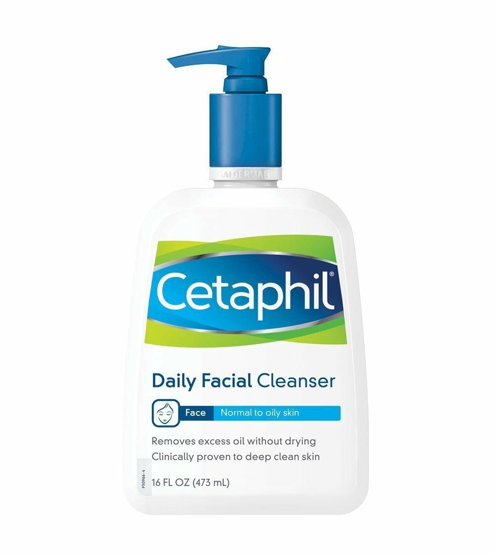 Cetaphil Daily Facial Cleanser Normal to Oily Skin, 16 oz (Pack of 2)