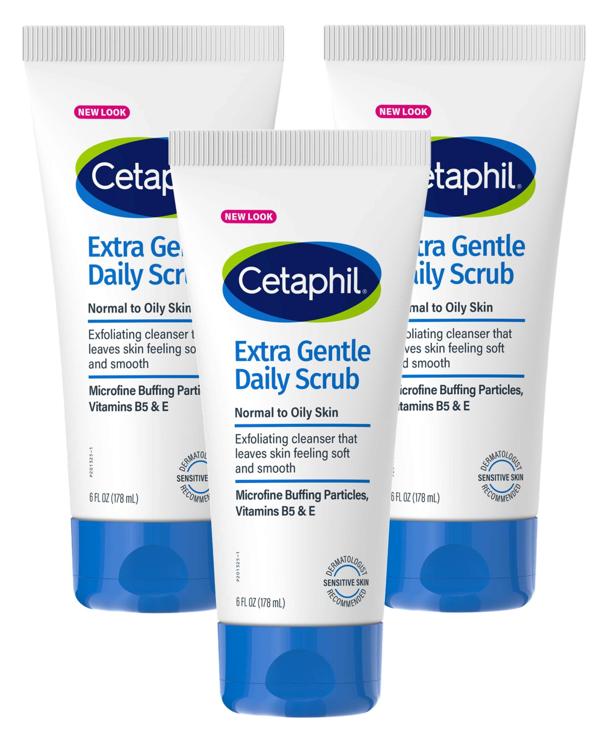 Cetaphil Daily Scrub Extra Gentle 6oz Combination To Oily (Pack of 3)