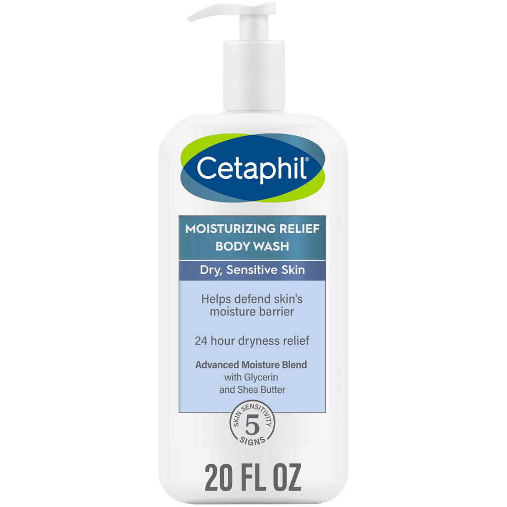 Cetaphil Daily Use Moisturizing Relief Body Wash, Unscented, 20 fl oz