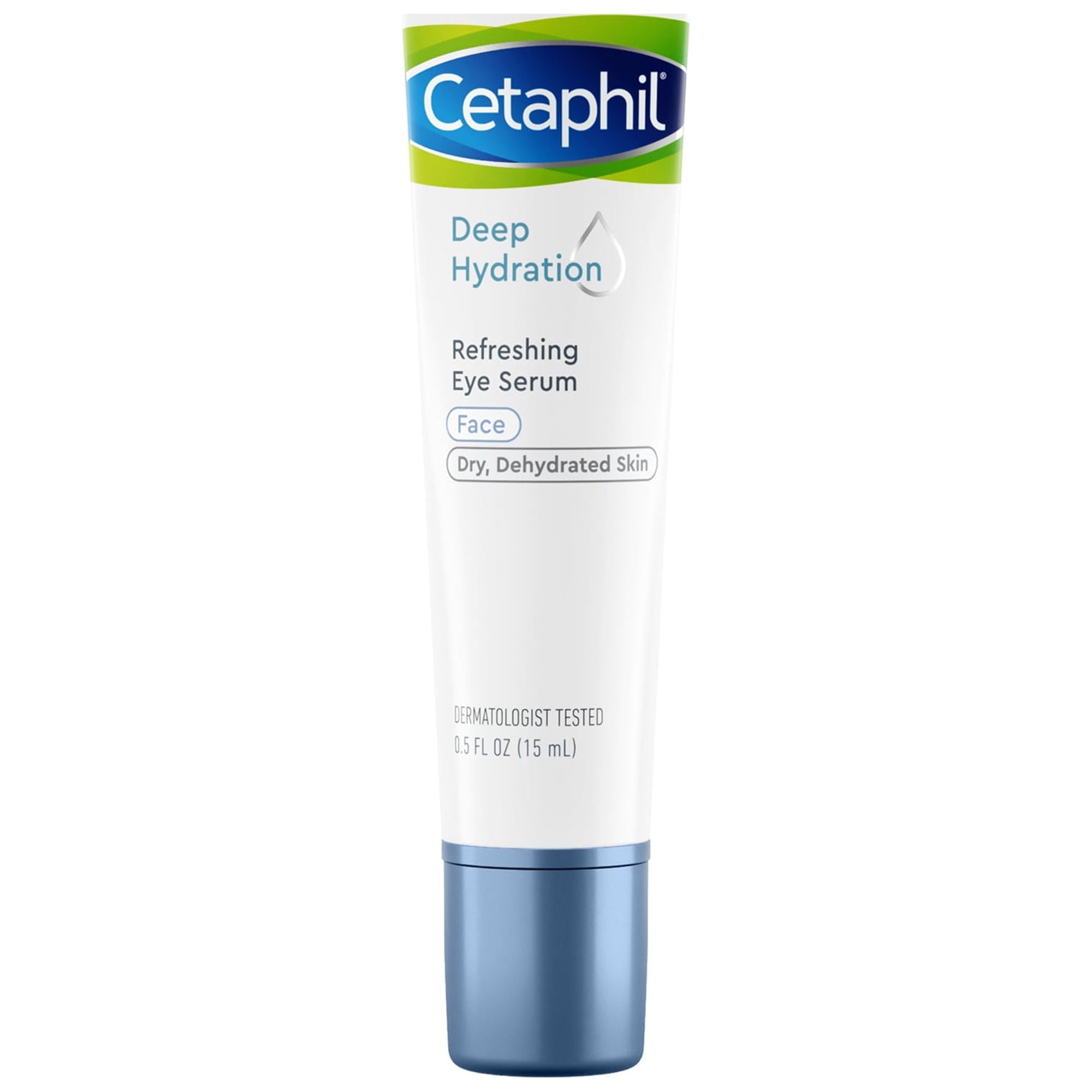 Cetaphil Deep Hydration Refreshing Eye Serum With Hyaluronic Acid, Vitamin E & Vitamin B5, Under Eye Cream For Dark Circles and Puffiness, 0.5 fl oz - 2 Pack