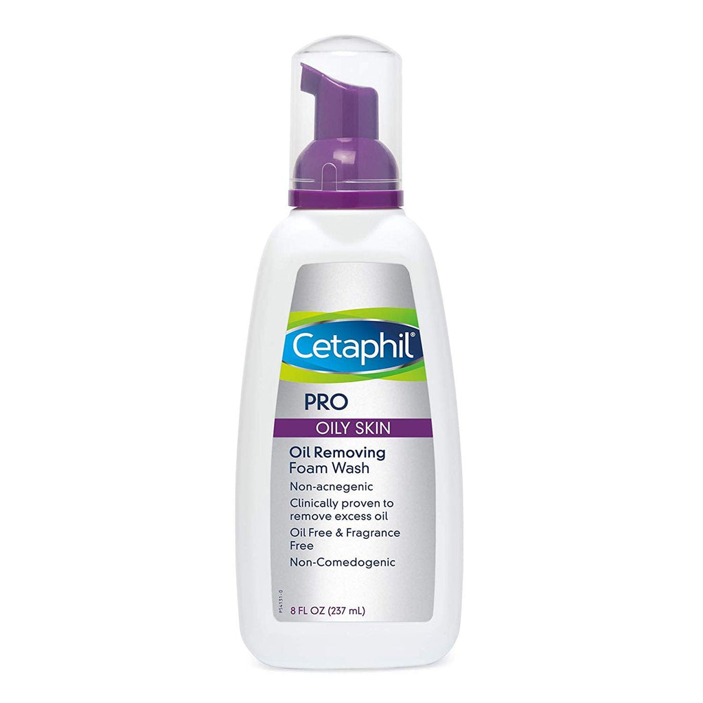 Cetaphil  Dermacontrol Oil Removing Foam Wash, Face Wash For Oily Skin, 8 Oz 2 Pack