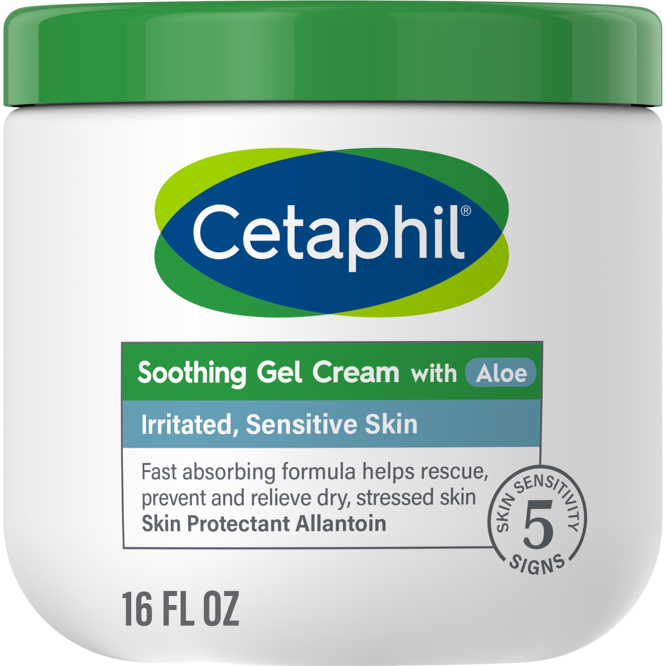 Cetaphil Soothing Gel-Cream with Aloe Instantly Soothes and Hydrates Sensitive Skin, 16 fl oz