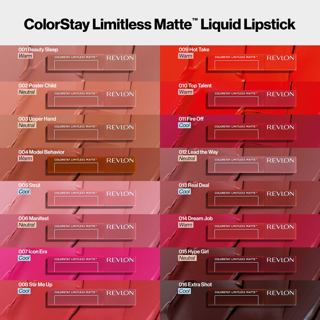 Revlon ColorStay Limitless Matte Liquid Lipstick, 24HR Wear, 016 Extra Shot, 0.17 fl oz