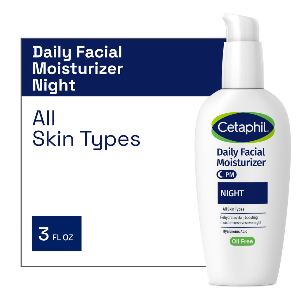 Cetaphil Daily Facial Moisturizer Oil Free for All Skins with Hyaluronic Acid, 3 fl oz