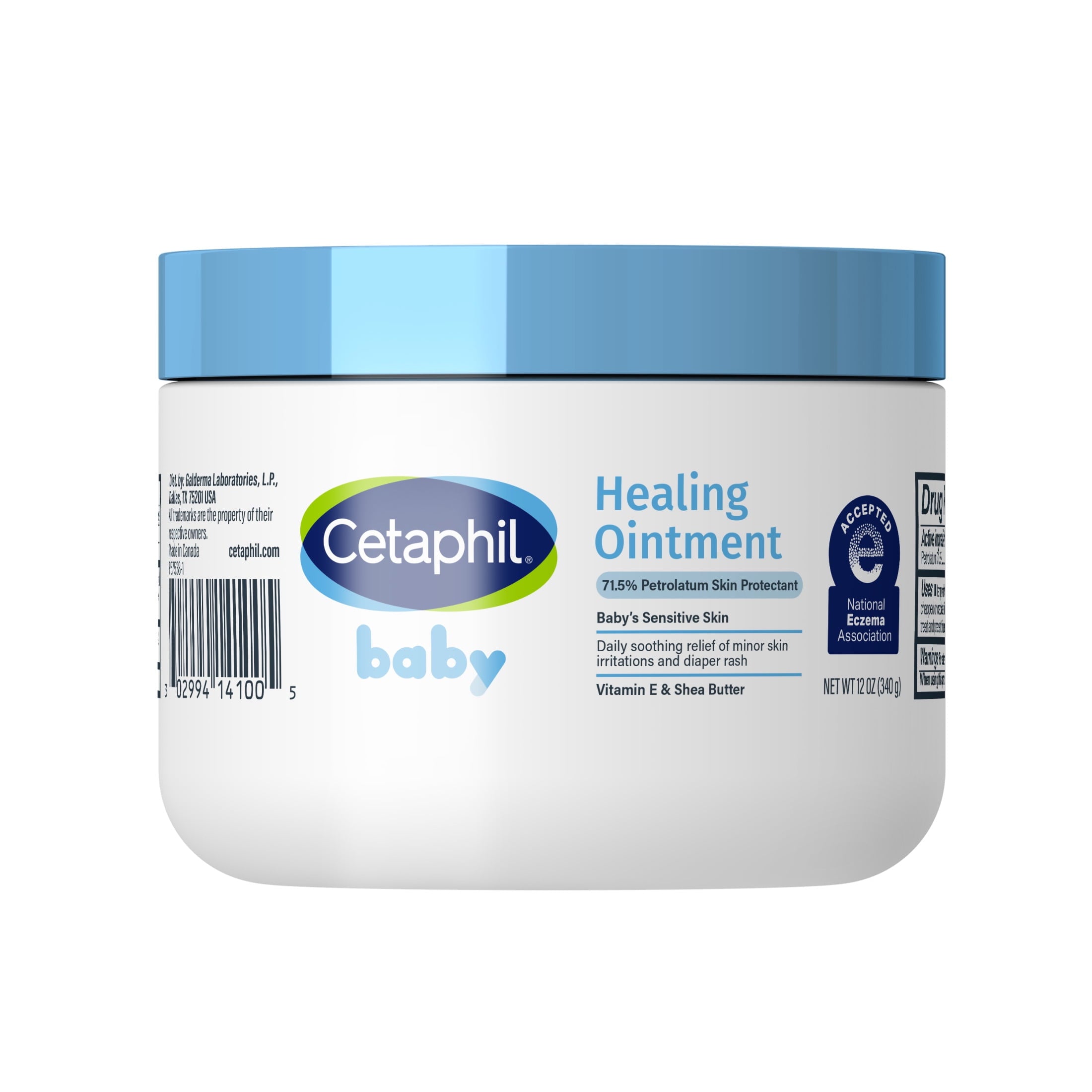 CETAPHIL Baby Healing Ointment, Multi-Purpose Skin Protectant for Baby's Sensitive Skin, 12 oz Tub, Shea Butter & Vitamin E