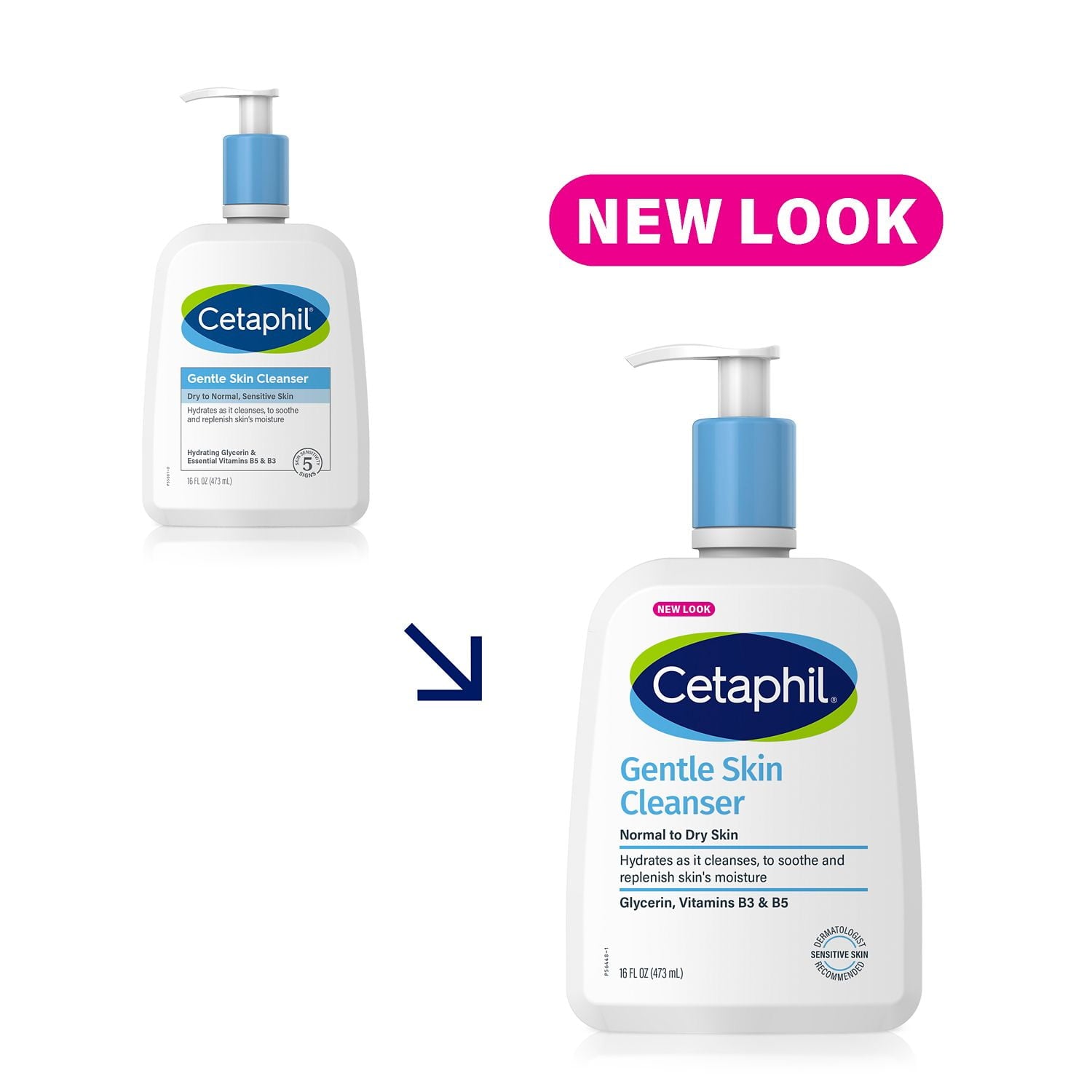 2 Pack Cetaphil Gentle Skin Cleanser FOR ALL SKIN TYPES 16oz