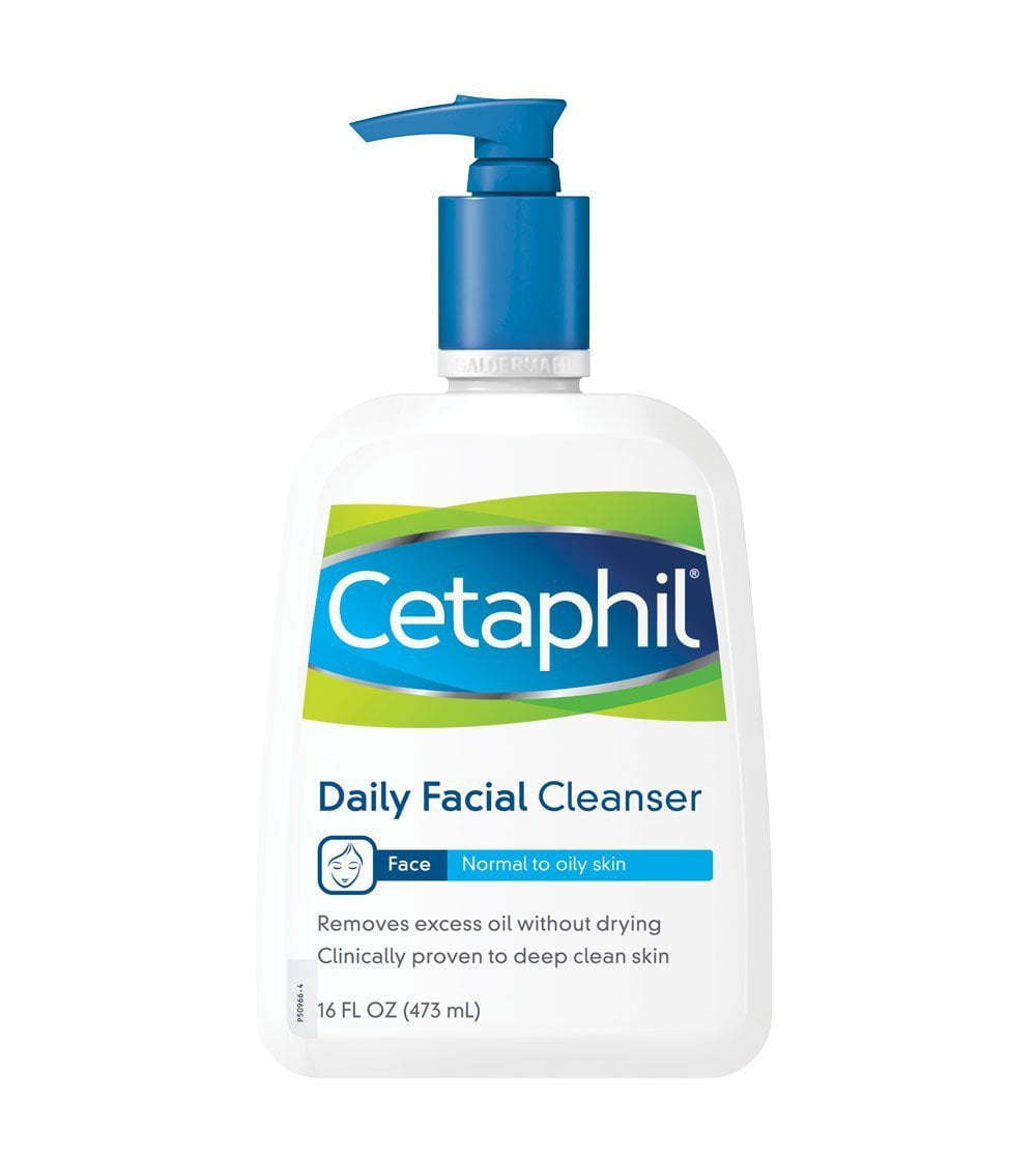 Cetaphil Daily Facial Cleanser Normal to Oily Skin, 16 oz (Pack of 2)