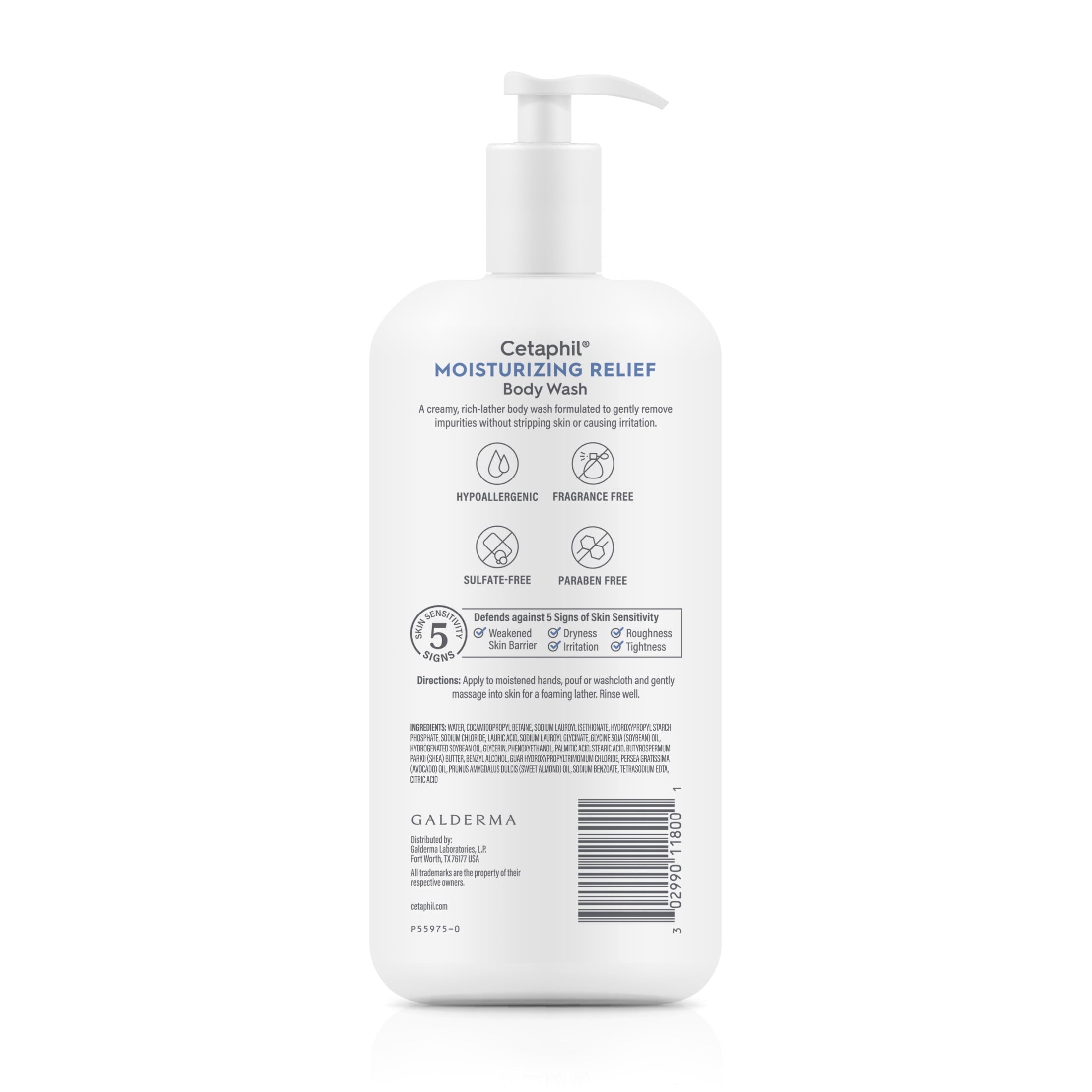 Cetaphil Daily Use Moisturizing Relief Body Wash, Unscented, 20 fl oz